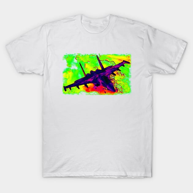 Aviation Fighter Jet Pop T-Shirt by FasBytes